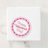 Hartgrens Gelukkig Valentijnsdag Cirkel Gift Label (In situ)