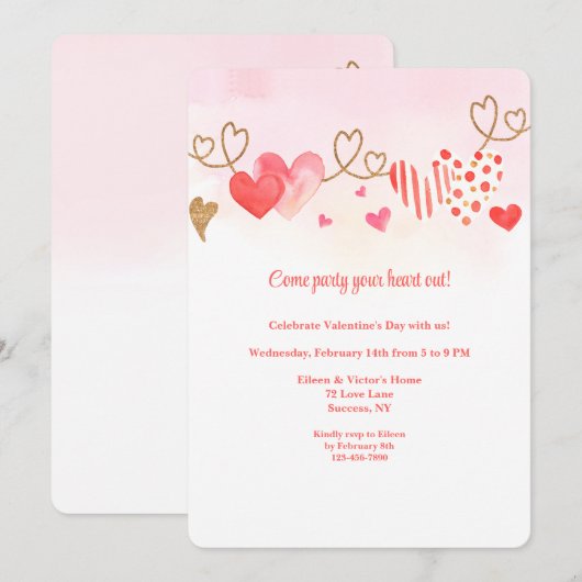 Hartgrens Valentijn Kaart (Voorkant / Achterkant)