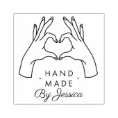 Harthanden gemaakt van de liefdesroeststempel rubberstempel (Afrduk)