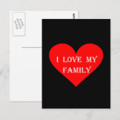 Harthart Ik hou van mijn familie Briefkaart (Voorkant / Achterkant)