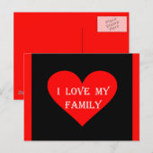 Harthart Ik hou van mijn familie Briefkaart (Voorkant / Achterkant)