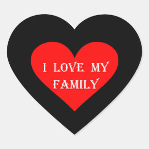 Harthart Ik hou van mijn familie Hart Sticker
