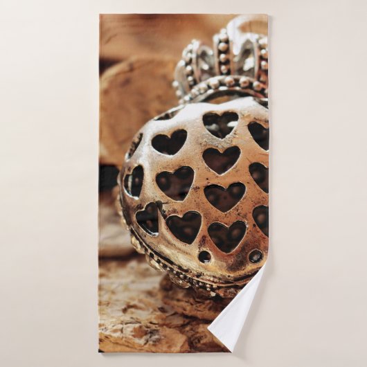 Harthart met kroon badhanddoek (Badhanddoek)