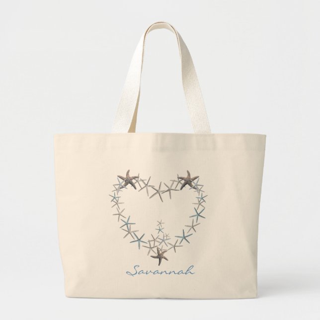 Harthart van de Starfish Personalized Canvas tas (Voorkant)