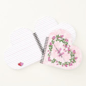 Harthart van roze florale notitieboek (Binnen)