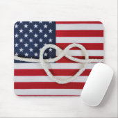 Harthelling Amerikaanse vlag Muismat (Met muis)