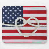 Harthelling Amerikaanse vlag Muismat (Voorkant)