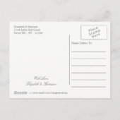 harthuwelijk sparen de datum aankondigingskaart (Achterkant)