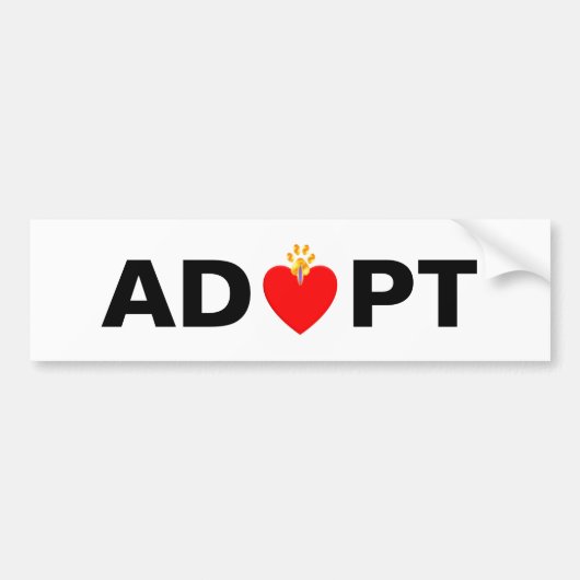 Hartig en Pootje Adopteren Bumpersticker (Voorkant)