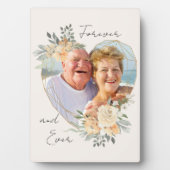 Hartig gevormde bloemrijke gouden fotolijst fotoplaat (voorkant)