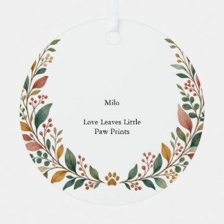 Hartig huisdier botanische metalen cirkel ornament