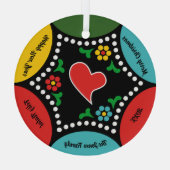 Hartig Portugees Kerstfeest en cadeaus Glas Ornament (Achterkant)