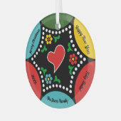 Hartig Portugees Kerstfeest en cadeaus Glas Ornament (Voorkant links)