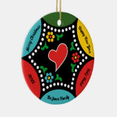 Hartig Portugees Kerstfeest en cadeaus Keramisch Ornament (Rechts)