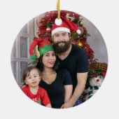 Hartig Portugees Kerstfeest en cadeaus Keramisch Ornament (Achterkant)