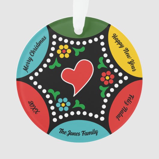 Hartig Portugees Kerstfeest en cadeaus Ornament (voorkant)