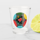 Hartig Portugees Kerstfeest en cadeaus Shot Glas (Voorkant)