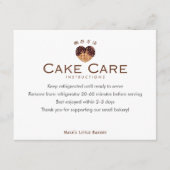 Hartige Chocolade Waffel Cake Verzorgingsinstructi Bedankkaart (Voorkant)