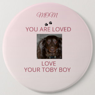 Hartige foto-badge voor huisdierenmoeders ronde button 6,0 cm