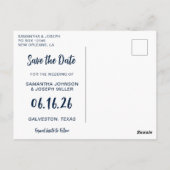 Hartige golf save the date briefkaart (Achterkant)