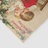 Hartige kerstgroet van Ellen Clapsaddle Tissuepapier (Detail)