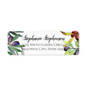 Hartige olijven Toscaanse Waterverf retouradres Etiket (Voorkant)