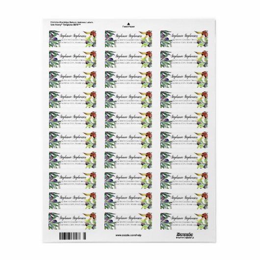 Hartige olijven Toscaanse Waterverf retouradres Etiket (Full Sheet)