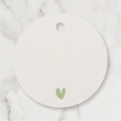 Hartige romantische liefdesvogels botanische krans bedankjes labels (Achterkant)