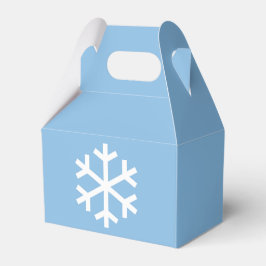 Hartige Sneeuwvlok Kerst Blauwe Favor Doos Bedankdoosjes