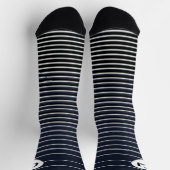 Hartige streep crew sokken blauw wit (Top)