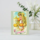  hartige Thanksgiving groet pompoen Feestdagenkaart (Staand voorkant)