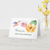 Hartinfarct Denken aan jou Bloemen Kaart (Gele Bloem)