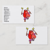 Hartinfarct Grappige Cartoon Visitekaartje (Voorkant / Achterkant)