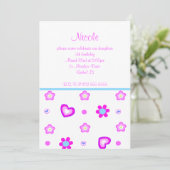 hartinforaal verjaardagsuitnodiging kaart (Staand voorkant)