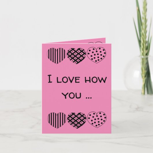 Hartje op Valentijnsdag Kaart (Voorkant)