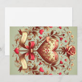 Hartje Valentijnsdag xoxo  Feestdagenkaart (Voorkant / Achterkant)