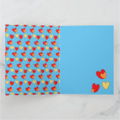 Hartjes Aangepaste Tekst Wenskaart Kaart (Binnen)