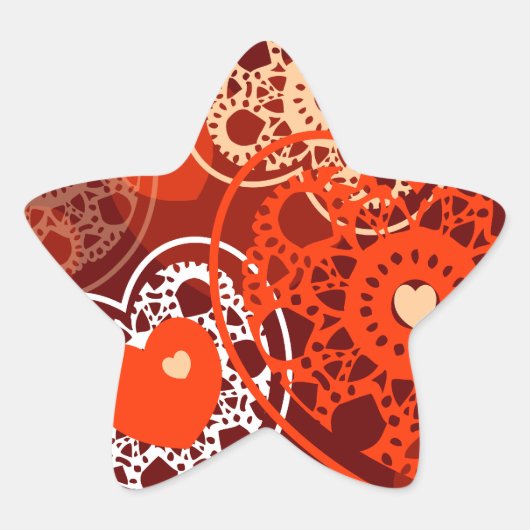 Hartjes achtergrond, sticker (Voorkant)