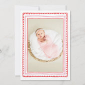 Hartjes Baby Meisje Sip en Zie Welkom Baby Kaart (Achterkant)