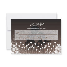 Hartjes Bloem Silhouet - RSVP Kaart