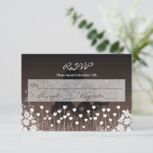 Hartjes Bloem Silhouet - RSVP Kaart (Staand voorkant)