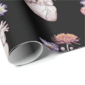 Hartjes Bloemen Patroon Cadeaupapier (Rol Hoek)