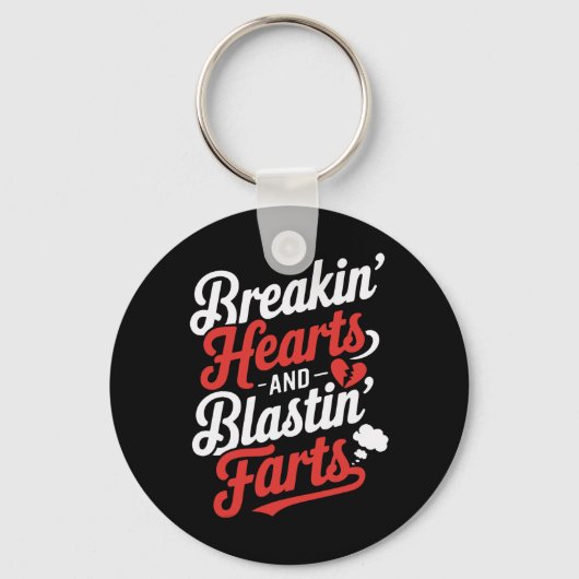 Hartjes Breken En Scheten Laten Funny Valentines Sleutelhanger (Voorkant)