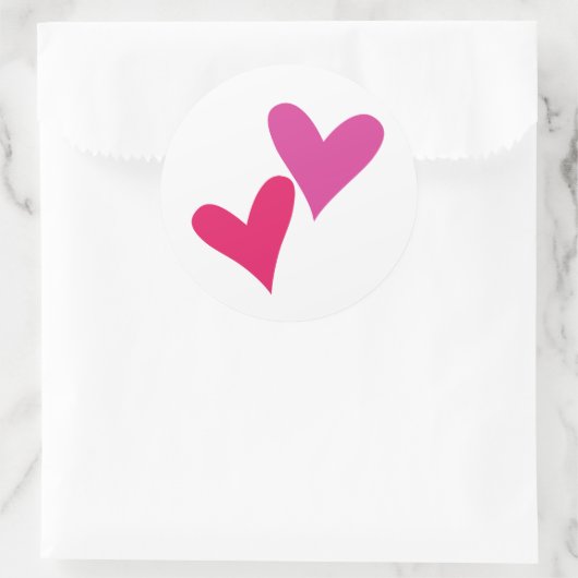 Hartjes en Liefde Sticker (Tas)