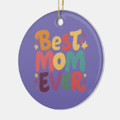 Hartjes en Sterren Beste Moeder Ooit Keramisch Ornament (Links)