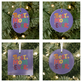 Hartjes en Sterren Beste Moeder Ooit Keramisch Ornament