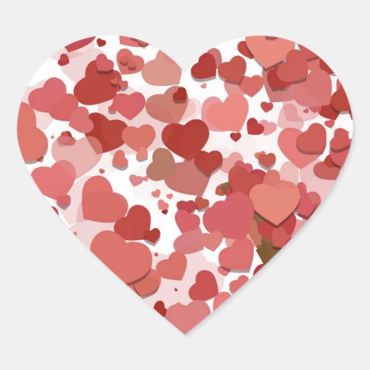 Hartjes Envelopezegels of Stickers voor Valentijns (Voorkant)