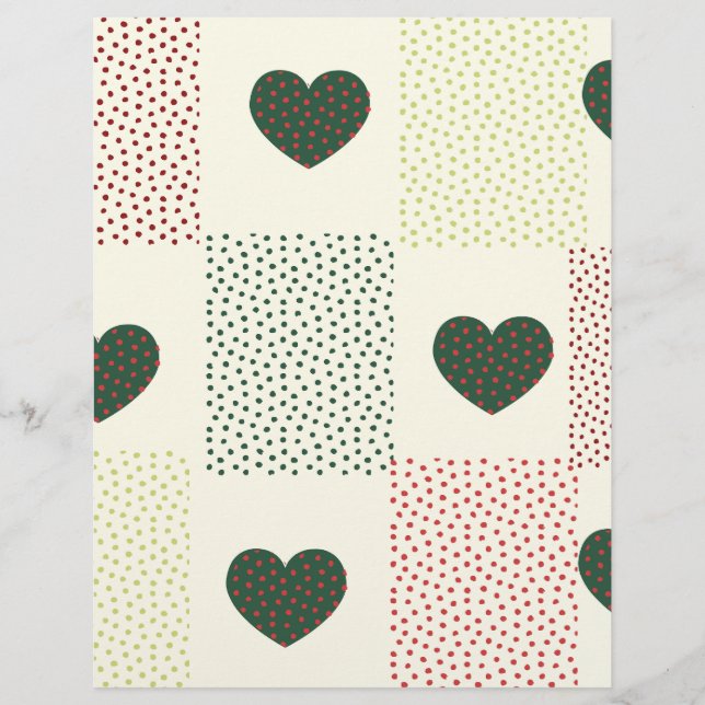 Hartjes & Fijne Stippen Scrapbook Papier (Voorkant)
