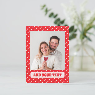 Hartjes Fijne Valentijnsdag Modern Liefdespatroon Briefkaart