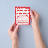 Hartjes Fijne Valentijnsdag Modern Liefdespatroon Flyer (Hand)